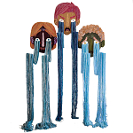 Вязаный Арт-Объект на стену из трех элементов Triptych варинант исполнения - 3 | Loft Concept в Перми