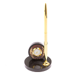 Часы настольные с ручкой из натурального камня Stone Clock варинант исполнения - 6 | Loft Concept в Перми