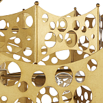 Люстра фигурная золотого цвета Corrugated Panels варинант исполнения - 3 | Loft Concept в Перми