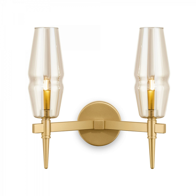 Бра Polani Sconces Double Золотой Янтарь (Amber) в Перми | Loft Concept 