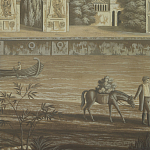 Обои ручная роспись Monuments of Paris Eau Forte on antique scenic Xuan paper варинант исполнения - 3 | Loft Concept в Перми