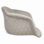 Барный стул со спинкой и мягкой обивкой с ромбами на 4-х деревянных ножках Бежевый Велюр Ava Charm варинант исполнения - 3 | Loft Concept в Перми