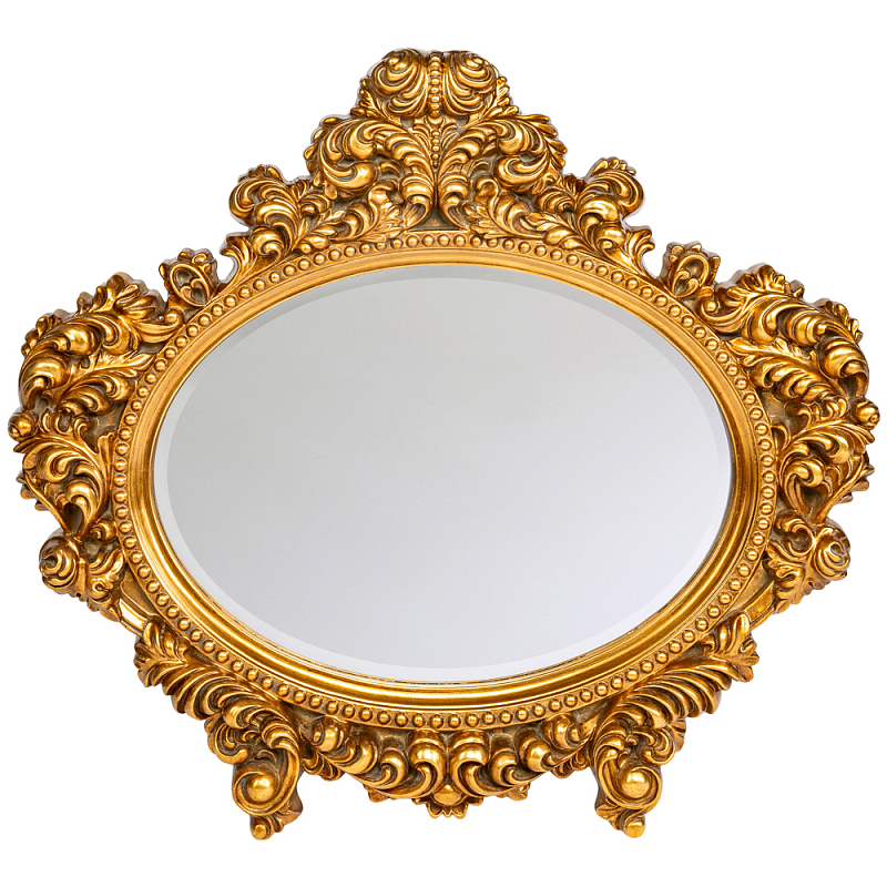 Зеркало настенное золотое с ажурным резным орнаментом Classic Ornament Mirror Золотой Зеркало в Перми | Loft Concept 