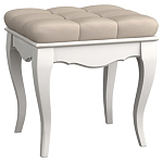 Пуф из массива бука с бежевой обивкой из велюра White Provence варинант исполнения - 1 | Loft Concept в Перми