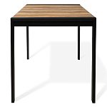 Стол обеденный раздвижной с прямоугольной столешницей на четырех черных ножках Blair варинант исполнения - 4 | Loft Concept в Перми