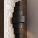 Бра в форме спирали черное с золотой внутренней отделкой Warm Glow варинант исполнения - 3 | Loft Concept в Перми