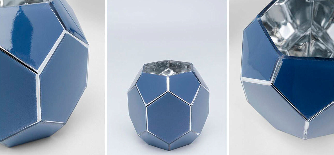 Ваза голубая Geometric Bowl Ваза голубая Geometric Bowl - Loft-Concept в Перми