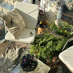 Круглый поднос из эпоксидной смолы с цветами черный Epoxy Resin Flowers Tray Black варинант исполнения - 2 | Loft Concept в Перми