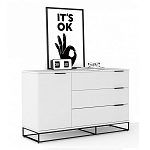 Комод белый с 3-мя ящиками Strict Lines  варинант исполнения - 3 | Loft Concept в Перми