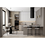 Кухонный гарнитур с фасадом в полоску Rainier Kitchen Set варинант исполнения - 3 | Loft Concept в Перми