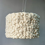 Вязаный шерстяной светильник Knitted wool lamp Cylinder варинант исполнения - 1 | Loft Concept в Перми