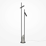 Напольный торшер светодионый черный Lumen Duo варинант исполнения - 1 | Loft Concept в Перми