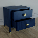 Тумба прикроватная с двумя ящиками Elsa Dreams Blue варинант исполнения - 2 | Loft Concept в Перми
