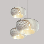 Подвесной светильник с белыми изящными декоративными лепестками Volumetric Petal Lamp варинант исполнения - 8 | Loft Concept в Перми