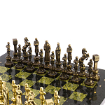 Шахматы Ренессанс из бронзы с доской из натурального камня Змеевик Decorative Thematic Chess варинант исполнения - 2 | Loft Concept в Перми