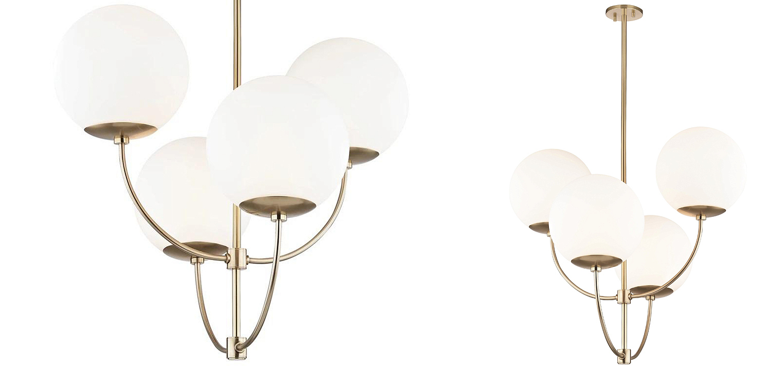 Люстра Breasal White Matte Balls Chandelier Brass Люстра Breasal White Matte Balls Chandelier Brass - Loft-Concept в Перми