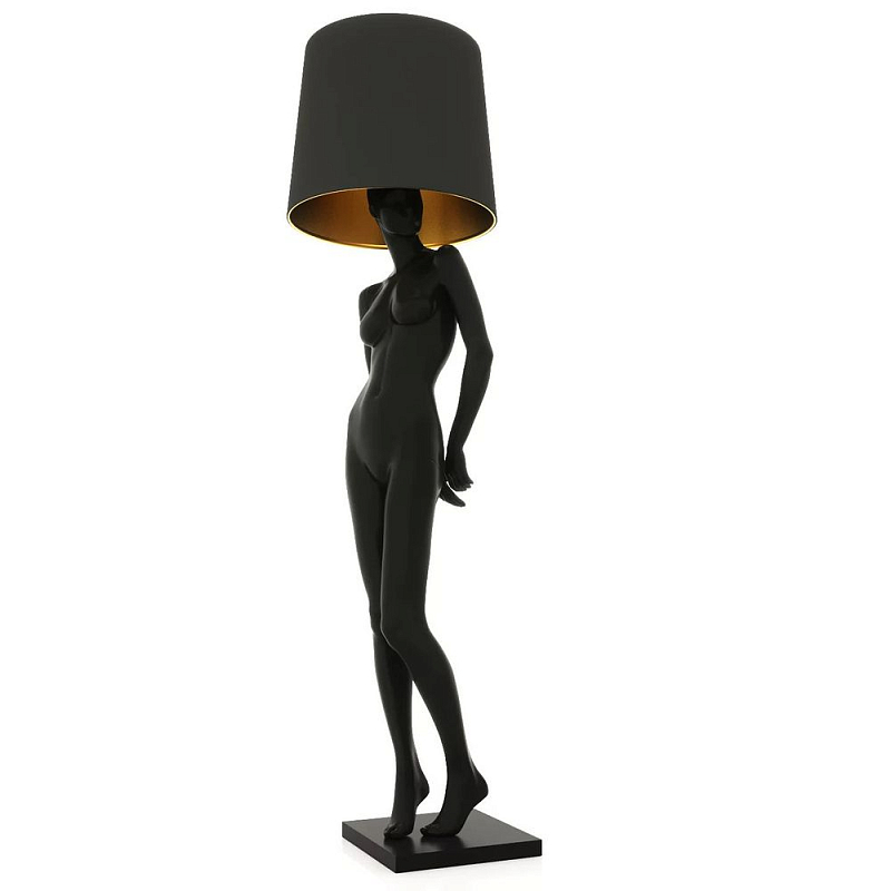 Лампа MANNEQUIN LAMP с абажуром женственность в деталях Глянцевый черный Черный матовый Глянцевый белый Белый матовый Серый Золотой Красный Шампань в Перми | Loft Concept 