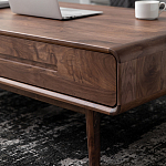 Кофейный стол из массива дерева с выдвижными ящиками Coffee Walnut Table варинант исполнения - 6 | Loft Concept в Перми