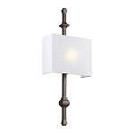 Бра бронзового цвета с полукруглым матовым стеклянным плафоном в геометрическом каркасе Feiss варинант исполнения - 5 | Loft Concept в Перми