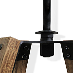 Барный стул со спинкой и мягкой обивкой с ромбами на 4-х деревянных ножках Бежевый Велюр Ava Charm варинант исполнения - 8 | Loft Concept в Перми