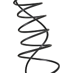 Подвесной светильник светодиодный из металла со спиральным декоративным элементом черный Metal Spiral варинант исполнения - 8 | Loft Concept в Перми