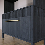 Стеллаж Primo с ящиками Черный дуб  варинант исполнения - 4 | Loft Concept в Перми