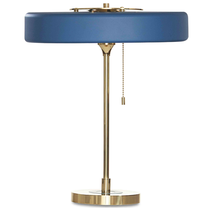 Настольная Bert Frank Revolve Table Lamp Blue Латунь Синий в Перми | Loft Concept 