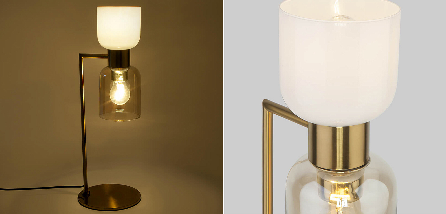 Настольная лампа Light maker studio white and smok brass Настольная лампа Light maker studio white and smok brass - Loft-Concept в Перми