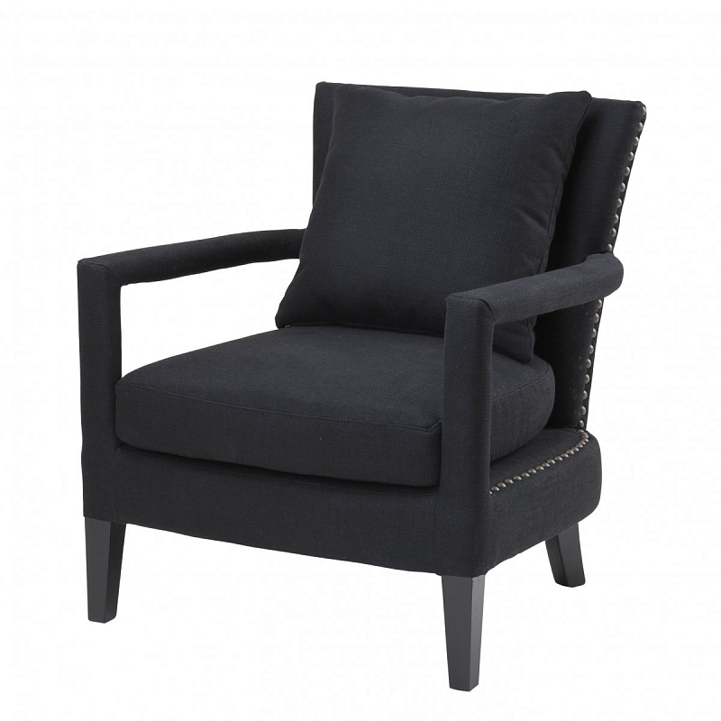 Кресло Eichholtz Chair Gregory Black Черный Темная бронза винтаж Кресло Eichholtz Chair Gregory Black Черный Темная бронза винтаж в Перми | Loft Concept
