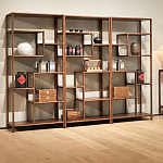 Стеллаж деревянный с полками для хранения Moon Walnut Furniture варинант исполнения - 1 | Loft Concept в Перми