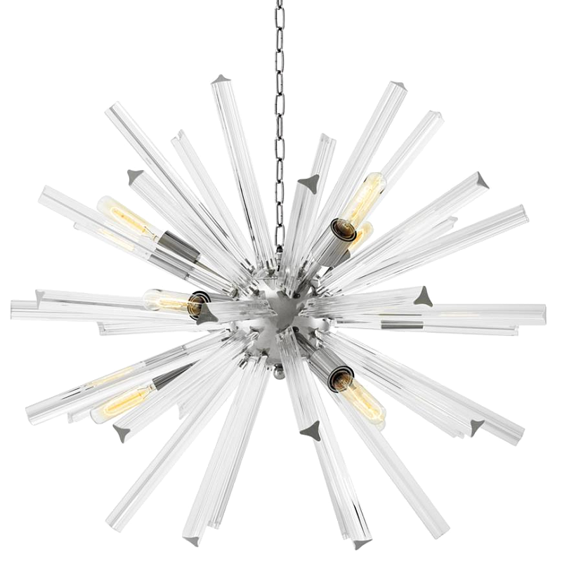 Люстра Chandelier Equalizer S Nickel Никель Прозрачный (Transparent) в Перми | Loft Concept 
