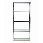 Металлический стеллаж со стеклянными полками Molecule варинант исполнения - 2 | Loft Concept в Перми