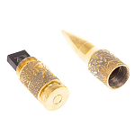 Флеш-карта USB 2.0 на 32 гб в виде пули с гравировкой природы в подарочной коробке Metal Flash Drive варинант исполнения - 2 | Loft Concept в Перми