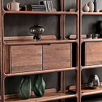 Стеллаж в гостиную для книг Moon Walnut Furniture варинант исполнения - 8 | Loft Concept в Перми