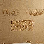 Люстра золотая с декором в виде веток эвкалипта Eucalyptus Branches варинант исполнения - 5 | Loft Concept в Перми