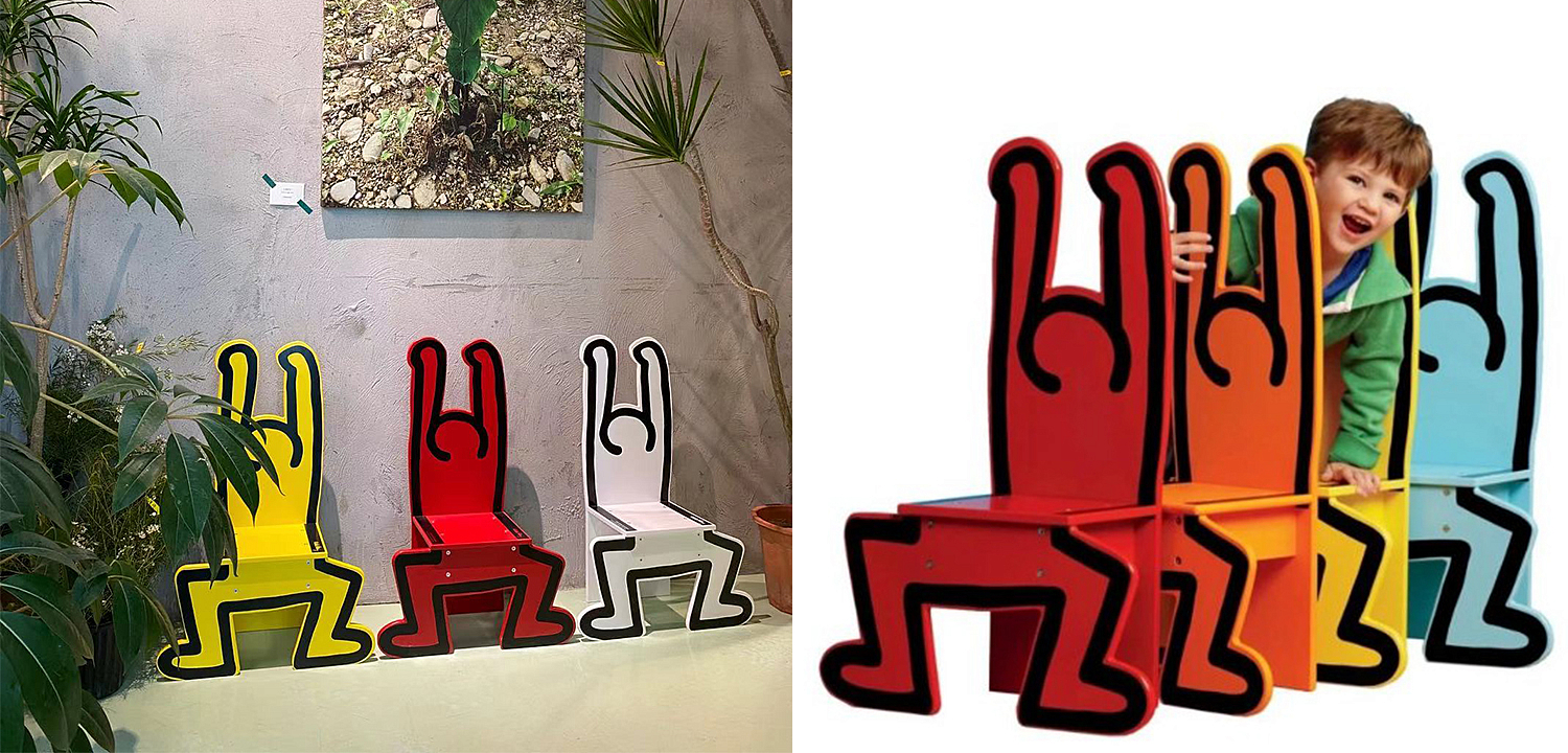 Детский стул Chaise Keith Haring Dancer Vilac Красный Детский стул Chaise Keith Haring Dancer Vilac Красный - Loft-Concept в Перми