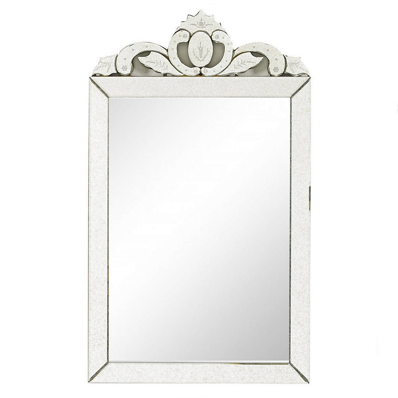 Зеркало настенное в раме Venetian Mirror Серебряный Черный Зеркало настенное в раме Venetian Mirror Серебряный Черный в Перми | Loft Concept