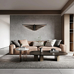 Люстра в виде распахнутых крыльев из тонких металлических планок Flight of Freedom варинант исполнения - 8 | Loft Concept в Перми