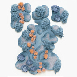 Тканый вручную Большой абстрактный гобелен Frost Forest варинант исполнения - 3 | Loft Concept в Перми