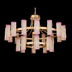 Люстра двухъярусная круглая с текстурными цилиндрическими плафонами Glimpse варинант исполнения - 2 | Loft Concept в Перми