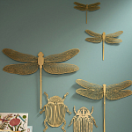 Настенный декор из двух декоративных стрекоз Flight of the Dragonfly варинант исполнения - 2 | Loft Concept в Перми
