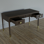 Письменный стол Elsa Dreams Walnut Шпон дерево с двумя ящиками варинант исполнения - 3 | Loft Concept в Перми