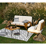 Двухместный диван из акации без подлоконтиков Amra варинант исполнения - 3 | Loft Concept в Перми