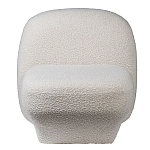 Кресло без подлокотников с обивкой из белой ткани букле Pacification варинант исполнения - 2 | Loft Concept в Перми