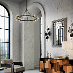 Люстра круглая с литыми стеклянными дисками Olympe Glass Chandelier варинант исполнения - 4 | Loft Concept в Перми