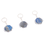 Зеркало брелок карманное двухстороннее из натурального камня Лазурит Stone Mirrors варинант исполнения - 8 | Loft Concept в Перми