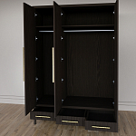 Большой Шкаф Primo Темный орех с 3 дверьми и 3 выдвижными ящиками варинант исполнения - 9 | Loft Concept в Перми