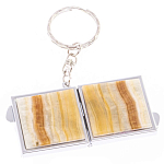 Зеркало брелок складное двухстороннее из натурального камня Оникс Silver Stone Mirrors варинант исполнения - 5 | Loft Concept в Перми