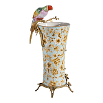 Ваза фарфоровая с птицей на бронзовой ветке Garden of Eden варинант исполнения - 2 | Loft Concept в Перми