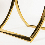 Кофейный столик на подстолье золотого цвета Noelle варинант исполнения - 5 | Loft Concept в Перми